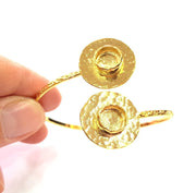 Gold Bangle Blanks Bracelet Blanks Cuff Blanks Adjustable Bracelet Blank Gold Plated Brass (10mm Blanks ) G12624