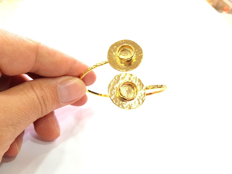 Gold Bangle Blanks Bracelet Blanks Cuff Blanks Adjustable Bracelet Blank Gold Plated Brass (10mm Blanks ) G12624