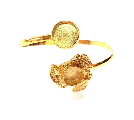 Gold Bangle Blanks Bracelet Blanks Cuff Blanks Adjustable Bracelet Blank Gold Plated Brass (13mm and 10mm Blanks ) G12626