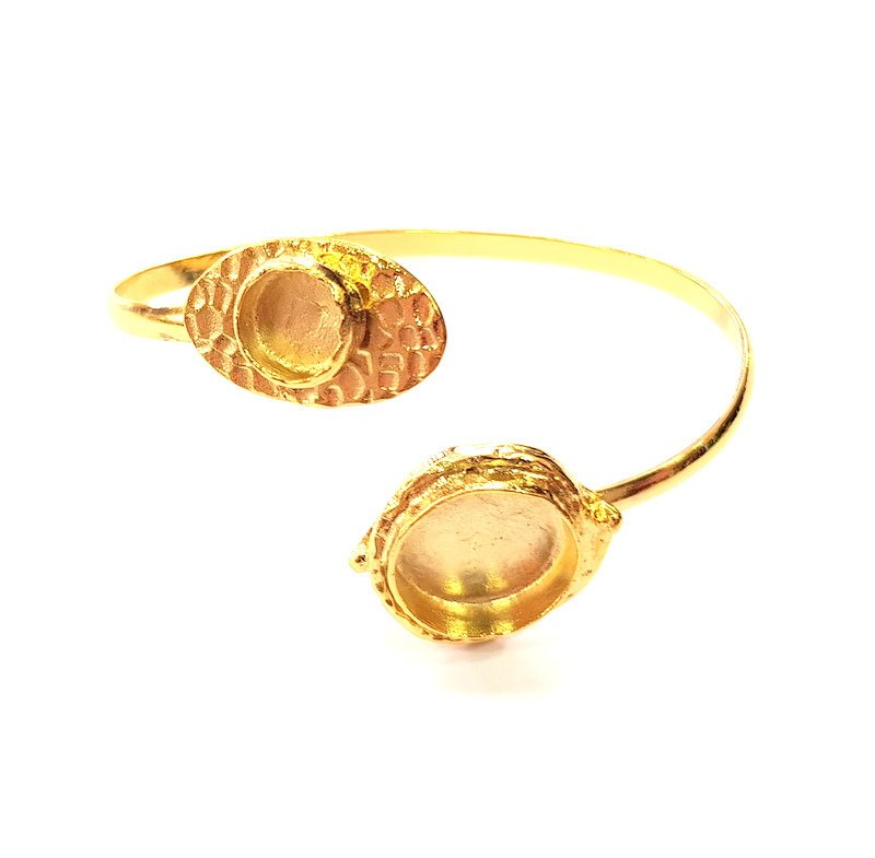 Gold Bangle Blanks Bracelet Blanks Cuff Blanks Adjustable Bracelet Blank Gold Plated Brass (16mm and 10mm Blanks ) G12627