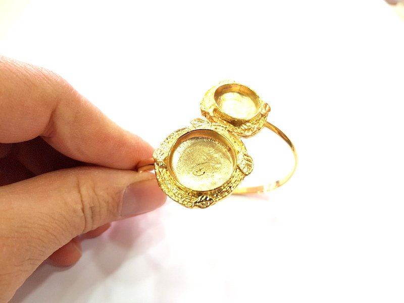 Gold Bangle Blanks Bracelet Blanks Cuff Blanks Adjustable Bracelet Blank Gold Plated Brass (20mm and 16mm Blanks ) G12628