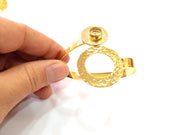 Gold Bangle Blanks Bracelet Blanks Cuff Blanks Adjustable Bracelet Blank Gold Plated Brass (10mm Blanks ) G17046
