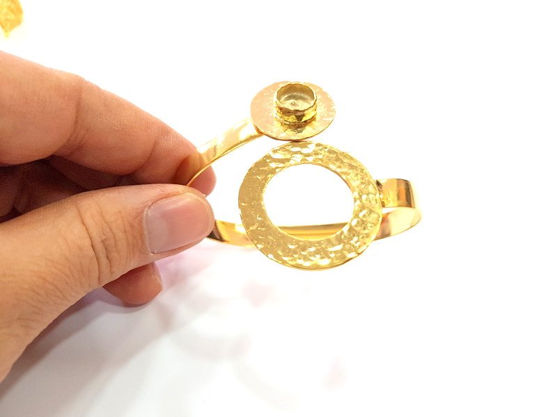 Gold Bangle Blanks Bracelet Blanks Cuff Blanks Adjustable Bracelet Blank Gold Plated Brass (10mm Blanks ) G17046