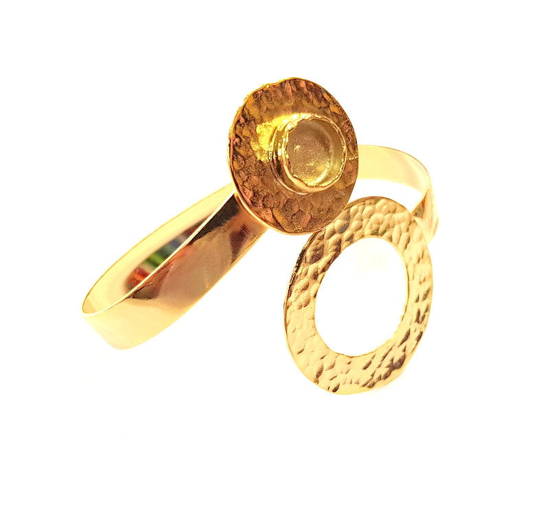 Gold Bangle Blanks Bracelet Blanks Cuff Blanks Adjustable Bracelet Blank Gold Plated Brass (10mm Blanks ) G17046