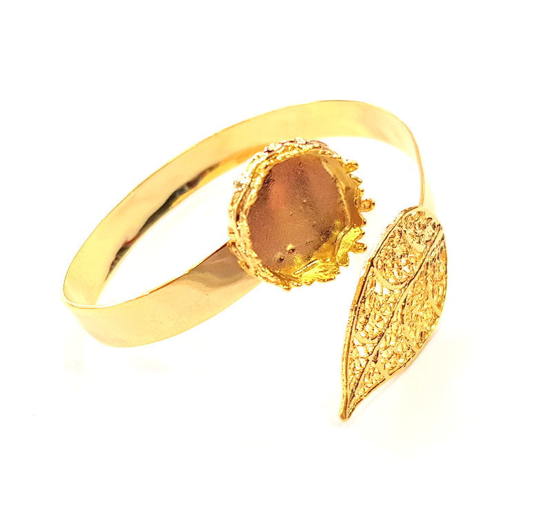 Gold Bangle Blanks Bracelet Blanks Cuff Blanks Adjustable Bracelet Blank Gold Plated Brass (16mm Blanks ) G17047