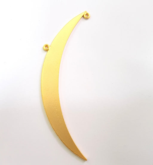 Crescent Charm Moon Pendant Gold Pendant Gold Plated Metal (89x10mm)  G12655