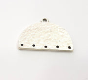 2 Silver Connector Charms Antique Silver Plated Metal (31x25mm) G13625
