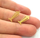 10 Fishbone Charms Gold Plated Charms Gold Plated Brass (20x7mm)  G13640