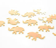 10 Elephant Charms Gold Plated Charms Gold Plated Brass (16x12mm)  G13641