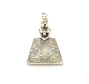 Silver Pendant Antique Silver Plated Metal (49x25mm) G13656