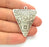 Triangle Pendant Silver Pendant Antique Silver Plated Metal (46x38mm) G13659