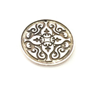 Silver Pendant Antique Silver Plated Metal (42mm) G13661