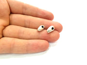 6 Acorn Charm Silver Charms Antique Silver Plated Metal (13x6mm) G13663