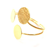 Gold Bangle Blanks Bracelet Blanks Cuff Blanks Adjustable Bracelet Blank Gold Plated Brass (23 mm Blanks ) G12674