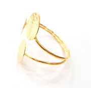 Gold Bangle Blanks Bracelet Blanks Cuff Blanks Adjustable Bracelet Blank Gold Plated Brass (23 mm Blanks ) G12674