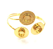 Gold Bangle Blanks Bracelet Blanks Cuff Blanks Adjustable Bracelet Blank Gold Plated Brass (10 mm Blanks ) G12676