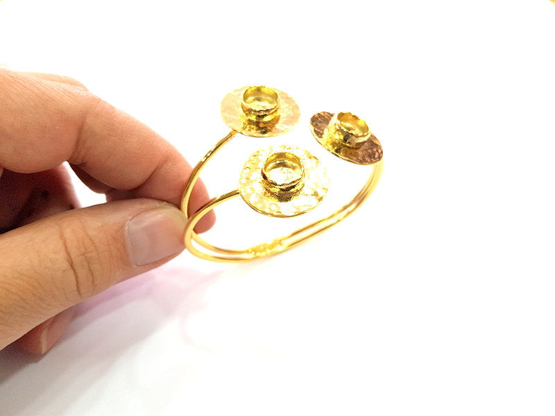 Gold Bangle Blanks Bracelet Blanks Cuff Blanks Adjustable Bracelet Blank Gold Plated Brass (10 mm Blanks ) G12676