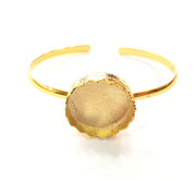 Gold Bangle Blanks Bracelet Blanks Cuff Blanks Adjustable Bracelet Blank Gold Plated Brass (24 mm Blanks ) G12679