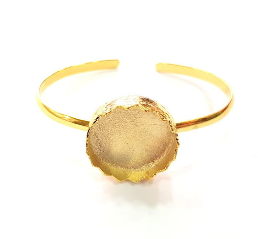 Gold Bangle Blanks Bracelet Blanks Cuff Blanks Adjustable Bracelet Blank Gold Plated Brass (24 mm Blanks ) G12679