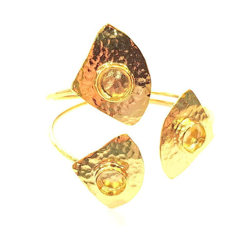 Gold Bangle Blanks Bracelet Blanks Cuff Blanks Adjustable Bracelet Blank Gold Plated Brass (10 mm Blanks ) G12682