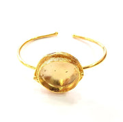 Gold Bangle Blanks Bracelet Blanks Cuff Blanks Adjustable Bracelet Blank Gold Plated Brass (24 mm Blanks ) G12684