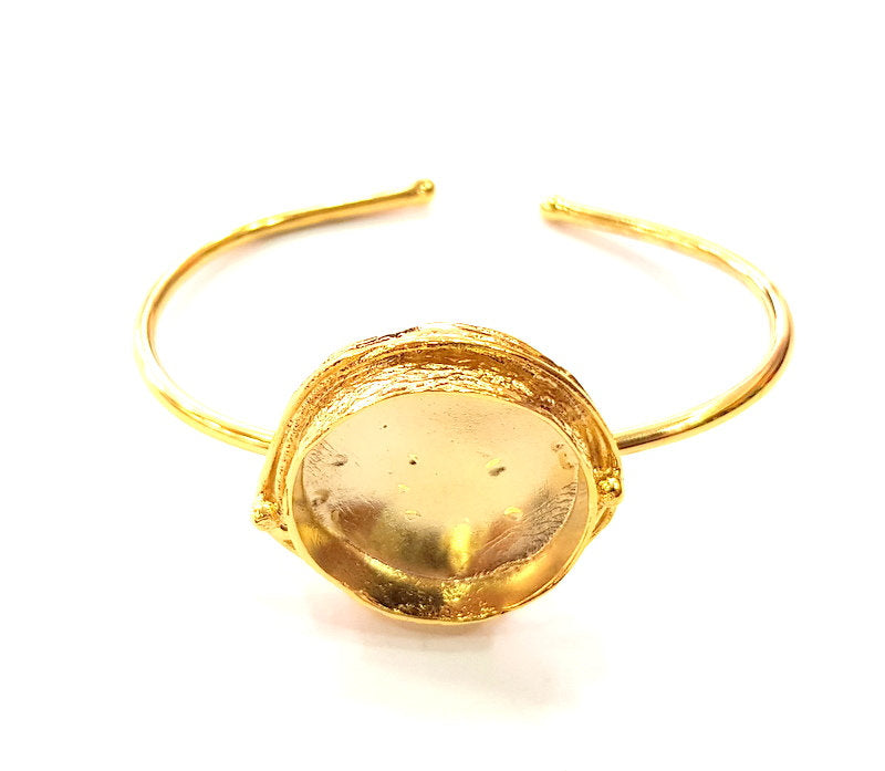 Gold Bangle Blanks Bracelet Blanks Cuff Blanks Adjustable Bracelet Blank Gold Plated Brass (24 mm Blanks ) G12684