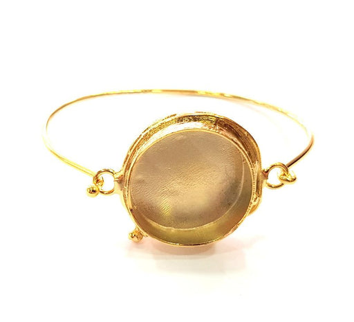 Gold Bangle Blanks Bracelet Blanks Cuff Blanks Adjustable Bracelet Blank Gold Plated Brass (24 mm Blanks ) G12685