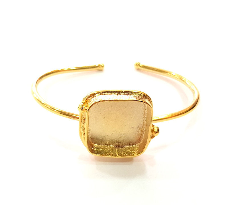 Gold Bangle Blanks Bracelet Blanks Cuff Blanks Adjustable Bracelet Blank Gold Plated Brass (20 mm Blanks ) G12687