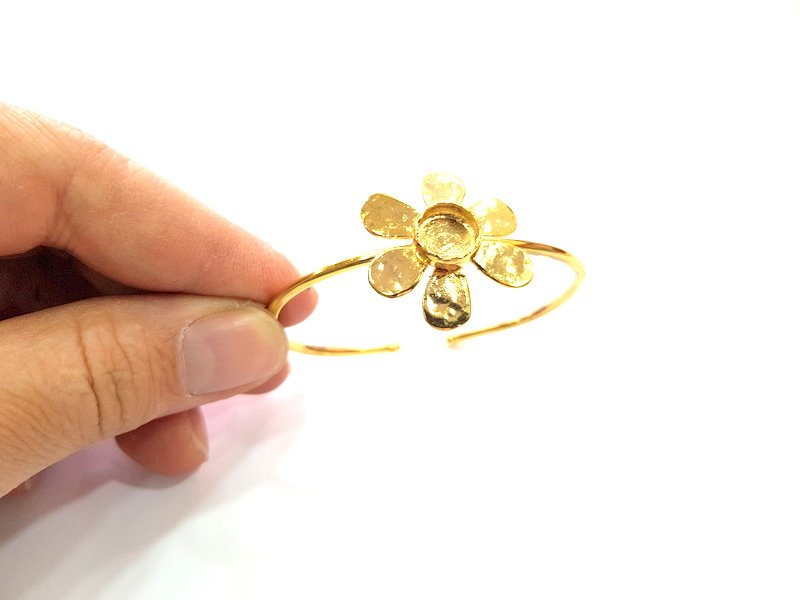 Gold Bangle Blanks Bracelet Blanks Cuff Blanks Adjustable Bracelet Blank Gold Plated Brass (10 mm Blanks ) G12688