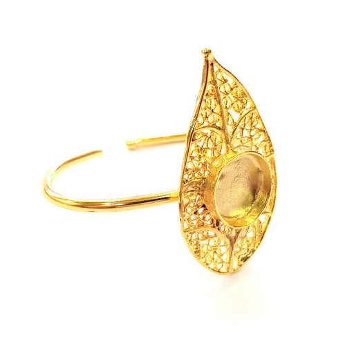 Gold Bangle Blanks Bracelet Blanks Cuff Blanks Adjustable Bracelet Blank Gold Plated Brass (16 mm Blanks ) G12689