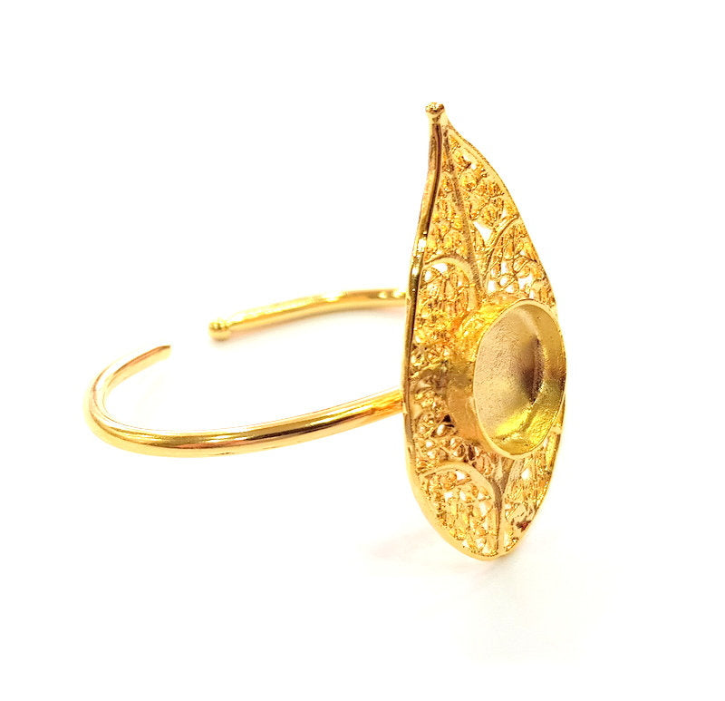 Gold Bangle Blanks Bracelet Blanks Cuff Blanks Adjustable Bracelet Blank Gold Plated Brass (16 mm Blanks ) G12689