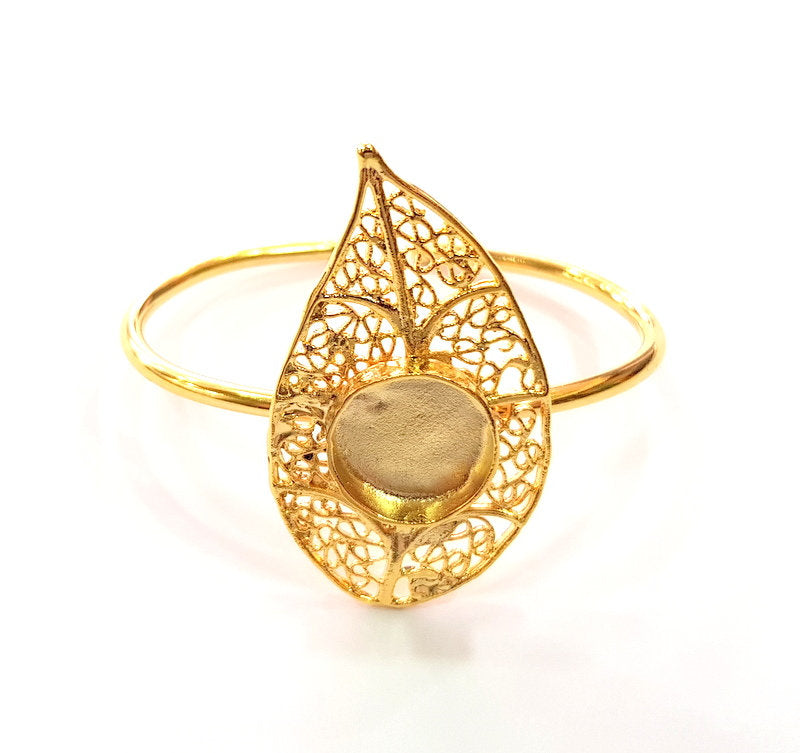 Gold Bangle Blanks Bracelet Blanks Cuff Blanks Adjustable Bracelet Blank Gold Plated Brass (16 mm Blanks ) G12689