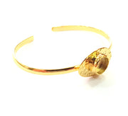 Gold Bangle Blanks Bracelet Blanks Cuff Blanks Adjustable Bracelet Blank Gold Plated Brass (10 mm Blanks ) G12692