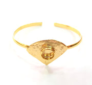 Gold Bangle Blanks Bracelet Blanks Cuff Blanks Adjustable Bracelet Blank Gold Plated Brass (10 mm Blanks ) G12697