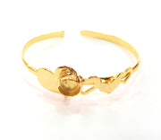 Gold Bangle Blanks Bracelet Blanks Cuff Blanks Adjustable Bracelet Blank Gold Plated Brass (10 mm Blanks ) G12698