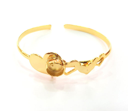 Gold Bangle Blanks Bracelet Blanks Cuff Blanks Adjustable Bracelet Blank Gold Plated Brass (10 mm Blanks ) G12698