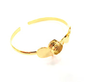 Gold Bangle Blanks Bracelet Blanks Cuff Blanks Adjustable Bracelet Blank Gold Plated Brass (10 mm Blanks ) G12698
