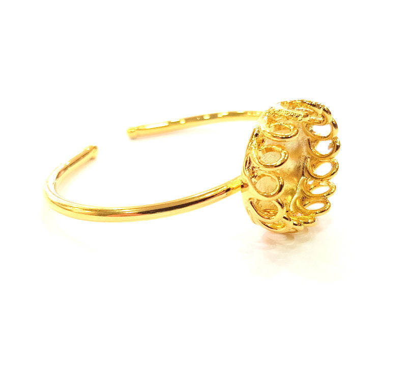 Gold Bangle Blanks Bracelet Blanks Cuff Blanks Adjustable Bracelet Blank Gold Plated Brass (20 mm Blanks ) G12699