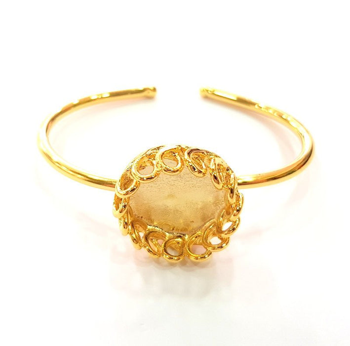 Gold Bangle Blanks Bracelet Blanks Cuff Blanks Adjustable Bracelet Blank Gold Plated Brass (20 mm Blanks ) G12699