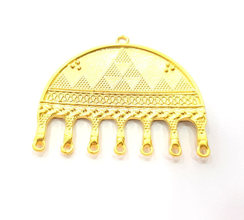 Medallion Pendant Gold Plated Metal (64x58mm)  G12701