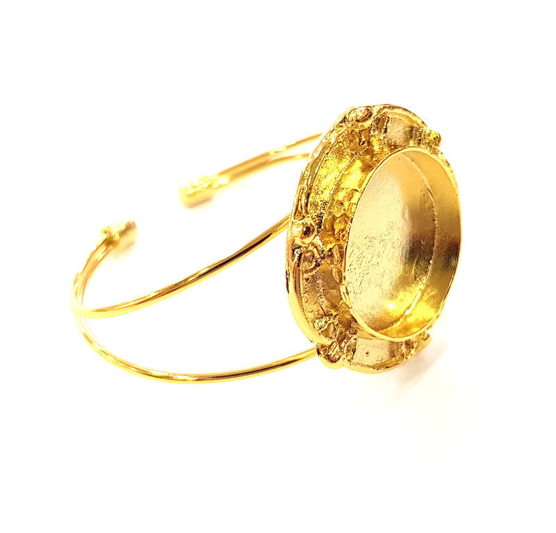 Gold Bangle Blanks Bracelet Blanks Cuff Blanks Adjustable Bracelet Blank Gold Plated Brass (25 mm Blanks ) G12708