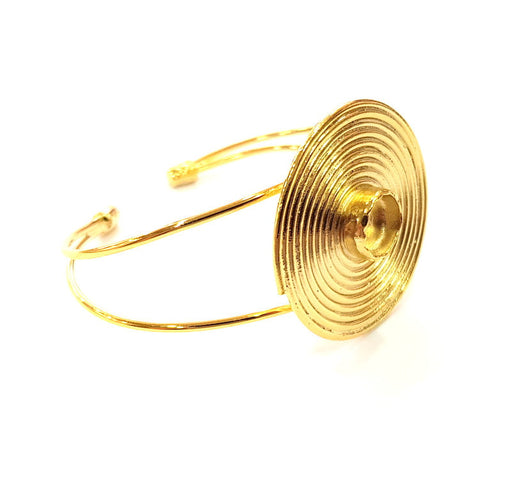 Gold Bangle Blanks Bracelet Blanks Cuff Blanks Adjustable Bracelet Blank Gold Plated Brass (10 mm Blanks ) G12709