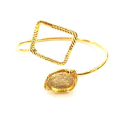 Gold Bangle Blanks Bracelet Blanks Cuff Blanks Adjustable Bracelet Blank Gold Plated Brass (18x13 mm Blanks ) G12710