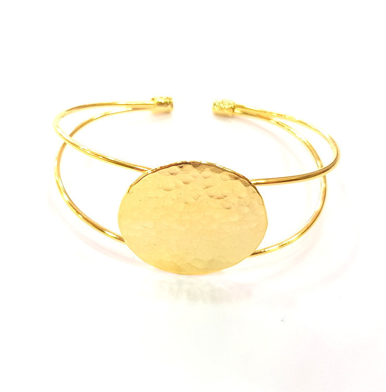 Gold Bangle Blanks Bracelet Blanks Cuff Blanks Adjustable Bracelet Blank Gold Plated Brass (30 mm Blanks ) G12712