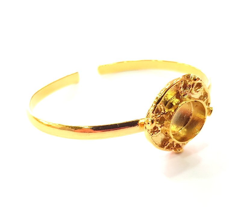 Gold Bangle Blanks Bracelet Blanks Cuff Blanks Adjustable Bracelet Blank Gold Plated Brass (10 mm Blanks ) G12716
