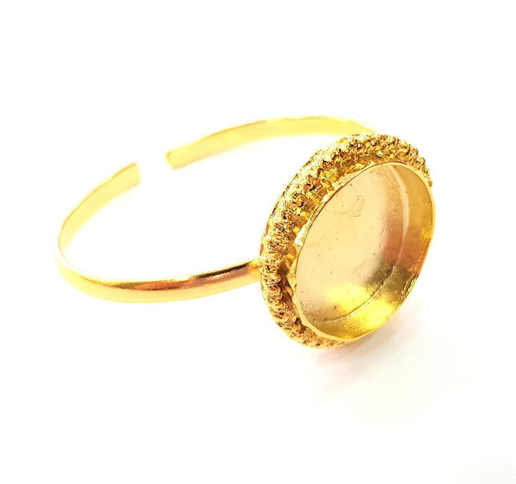 Gold Bangle Blanks Bracelet Blanks Cuff Blanks Adjustable Bracelet Blank Gold Plated Brass (25 mm Blanks ) G12717