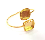 Gold Bangle Blanks Bracelet Blanks Cuff Blanks Adjustable Bracelet Blank Gold Plated Brass (20x20mm and 14x14mm Blanks ) G12719