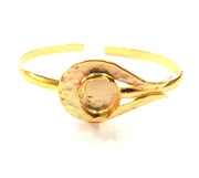 Gold Bangle Blanks Bracelet Blanks Cuff Blanks Adjustable Bracelet Blank Gold Plated Brass (12 mm Blanks ) G12721