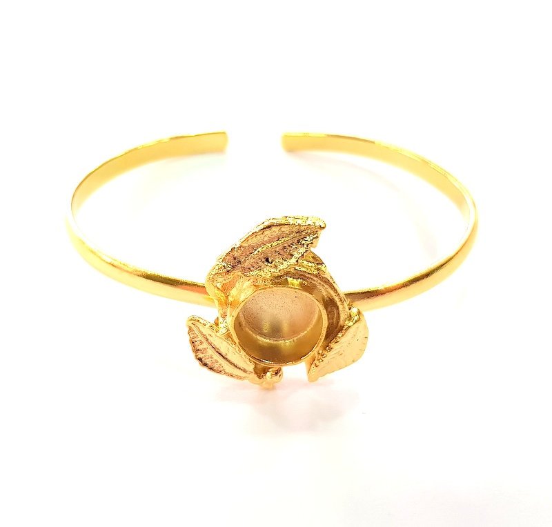 Gold Bangle Blanks Bracelet Blanks Cuff Blanks Adjustable Bracelet Blank Gold Plated Brass (10 mm Blanks ) G12726