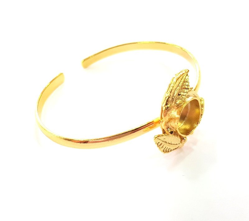 Gold Bangle Blanks Bracelet Blanks Cuff Blanks Adjustable Bracelet Blank Gold Plated Brass (10 mm Blanks ) G12726